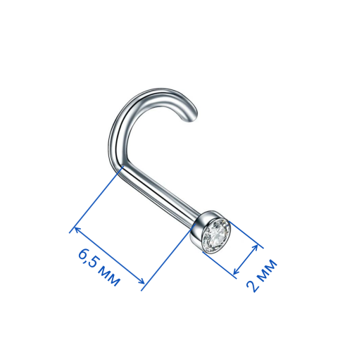 Нострила улитка. Титан, кристаллическая вставка. UNSCJ2