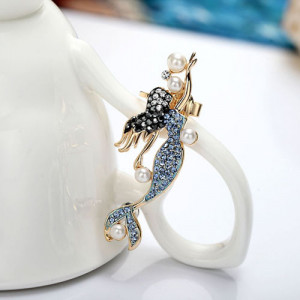 Кафф Русалка, золото. EC30910