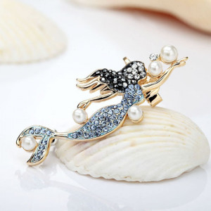 Кафф Русалка, золото. EC30910