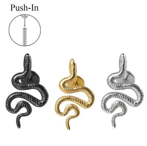 Лабрета 0,8 мм Push-in (без резьбы). Змея. IL6331