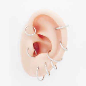 Кольцо сегментное 1,2 мм кликер. Кристаллы. HSEGJ01