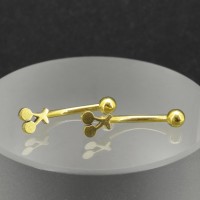Микробанан 1,2 мм, золотое титановое покрытие. Вишенка. BNE0630