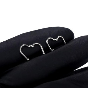 Кольцо-сердце сегментное 1,2 мм кликер. HSEG09