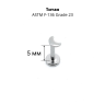 Интернал-лабрета 1,2 мм. Титан. Месяц 3,5 х 2,5 мм. ILT1168