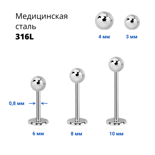 Микролабрета 0,8 мм. LB20B