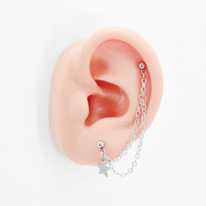 Штанга 1,2 мм для двух проколов. Звезда. JC-1538