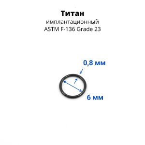 Кольцо сегментное 0,8 мм кликер. Титан. HSEGTA20