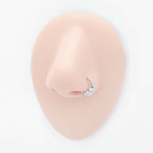 Кольцо сегментное 1,2 мм кликер с кристаллами. HSEGJ11