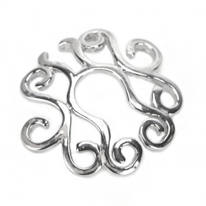 Клипса для имитации пирсинга соска. Узор. KX001