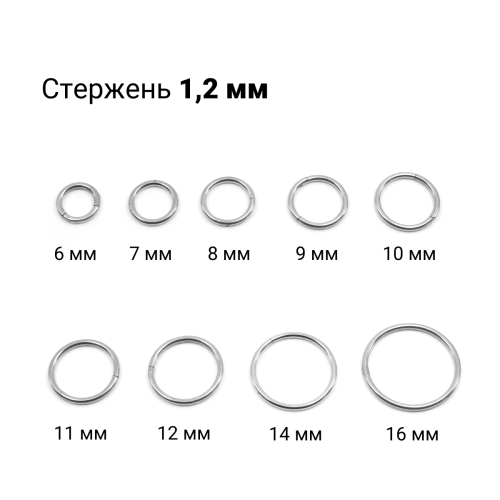 Кольцо сегментное 1,2 мм кликер. Титан. HSEGTA16