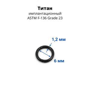 Кольцо сегментное 1,2 мм кликер. Титан. HSEGTA16