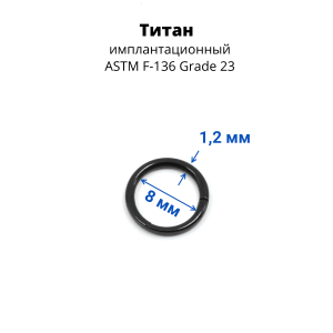 Кольцо сегментное 1,2 мм кликер. Титан. HSEGTA16