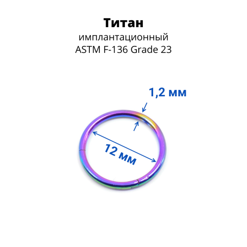 Кольцо сегментное 1,2 мм кликер. Титан. HSEGTA16
