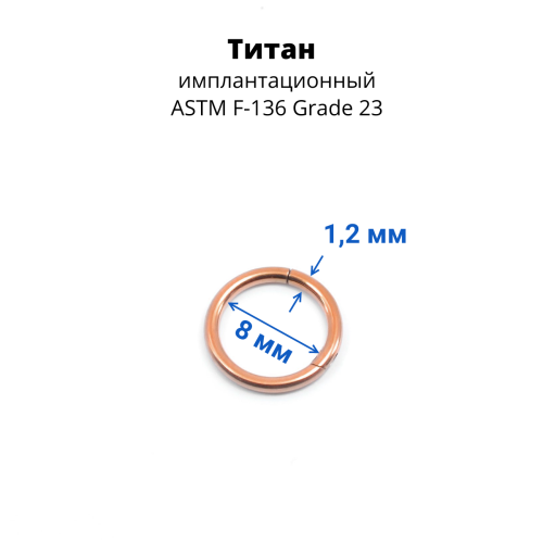 Кольцо сегментное 1,2 мм кликер. Титан. HSEGTA16