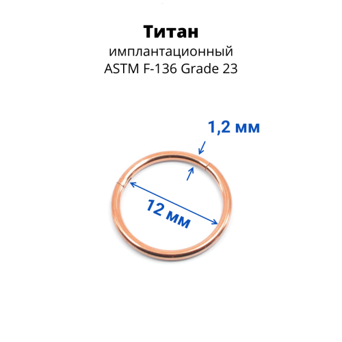 Кольцо сегментное 1,2 мм кликер. Титан. HSEGTA16