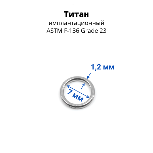 Кольцо сегментное 1,2 мм кликер. Титан. HSEGTA16