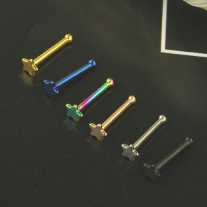 Нострила гвоздик 0,8 мм. Звезда, титановое покрытие. NSSRAT