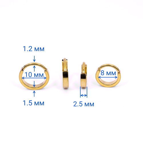 Серьга-кликер 2,5 мм. Титан. SKT2573