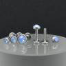 Интернал-лабрета 1,2 мм. Кристалл Opal. IL0419