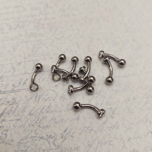 Интернал-микробанан 1,6 мм с кристаллом. Титан. IBNEC14T