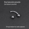 Интернал-банан 2 мм для пирсинга Принц Альберт. Титан. BNPB12T Интернал-банан 2 мм для пирсинга Принц Альберт. Титан. BNPB12T