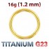 Кольцо сегментное 1,2 мм. Титан. Золотое анодированние. SEG16 Gold Ti