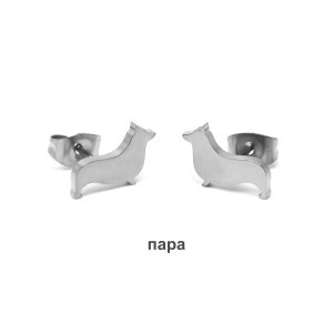 Серьги-гвоздики. Корги. SE3007-2