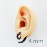 Имитация растяжки. Спираль, белая. EAR7867