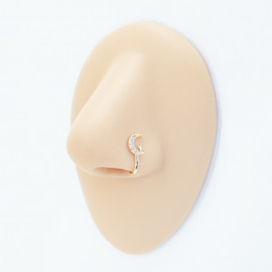 Клипса для имитации пирсинга носа. Месяц. NC1507