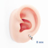 Серьги-кликеры 2,5 мм. Титан. Пара. SKT2573-2