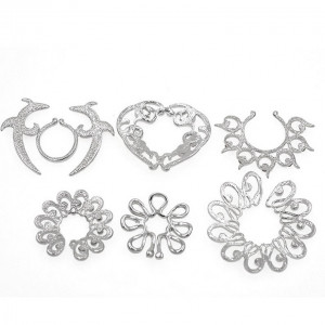 Клипса для имитации пирсинга соска. Узор. PKNS678