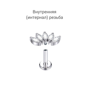 Интернал-лабрета 1,2 мм. Титан, золотое анодирование. ILBT5684