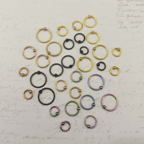 Кольцо 1,2 мм. Титан. Анодирование розовое золото. UTBCRE16rg