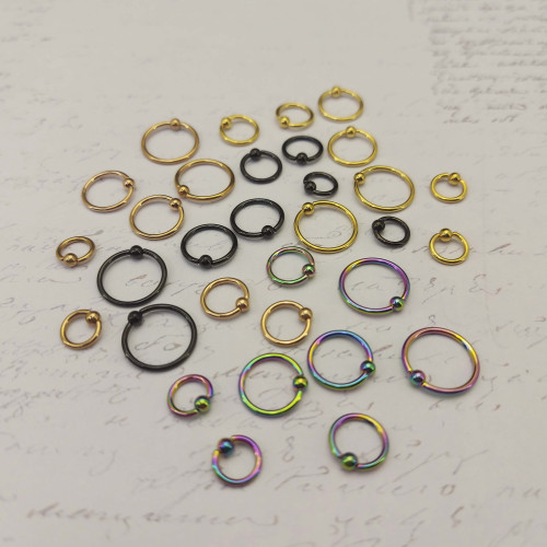 Кольцо 1,2 мм. Титан. Радужное анодирование. UTBCRE16rb