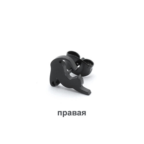 Серьга-гвоздик. Котики. SE0354
