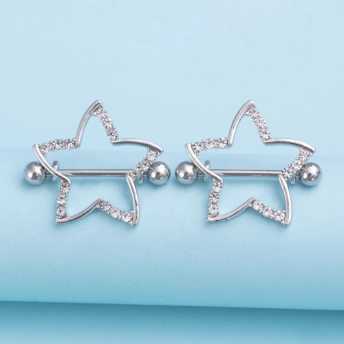 Украшения для пирсинга сосков. Звездочки. Пара. SNPD4963-2