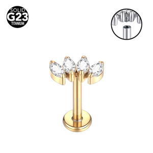 Интернал-лабрета 1,2 мм. Титан, золотое анодирование. ILBT5686