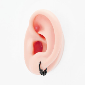 Кольцо сегментное 1,2 мм кликер для пирсинга септума. Летучая мышь. HSEGJ1916