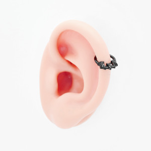 Кольцо сегментное 1,2 мм кликер для пирсинга септума. Летучая мышь. HSEGJ1916