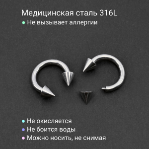 Циркуляр 3 мм, конусы. CBRCN8