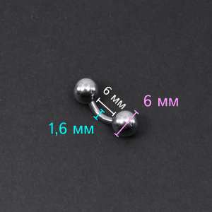 Банан 1,6 мм короткий для пирсинга. BNPBM14