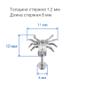 Интернал-лабрета 1,2 мм. Паук. IL0089 Интернал-лабрета 1,2 мм. Паук. IL0089