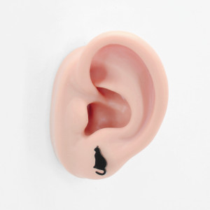 Серьга-гвоздик. Котик. SE0386