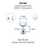 Интернал-лабрета 1,2 мм. Титан, опал 4 мм. LBICST3729