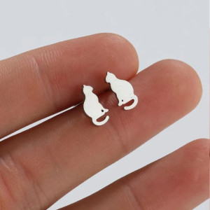 Серьги-гвоздики. Пара. Котики. SE0386-2