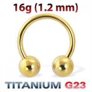 Циркуляр 1,2 мм. Титан, золотое анодирование. CBB16TGold