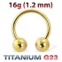 Циркуляр 1,2 мм. Титан, золотое анодирование. CBB16TGold