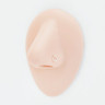 Нострила гвоздик 0,5 мм. Колечко с кристаллом. NOSE-131
