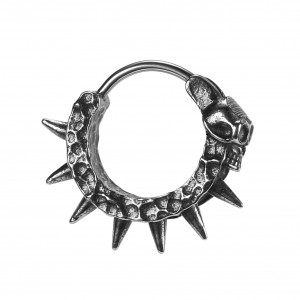 Серьга-кликер Череп и шипы. SK915