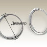 Серьга-кольцо, розовое золото. BLK556